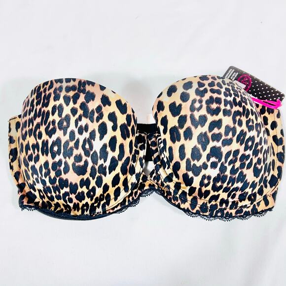 La Senza Bra Lot 3 Size 34DD Red Beige Cheetah Padded Underwire Push Up Lace New - Picture 12 of 15